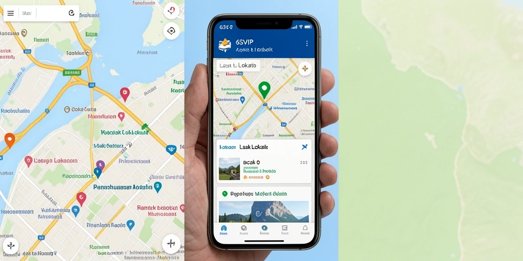 Antarmuka utama aplikasi 6SVIP untuk lacak lokasi secara real-time.