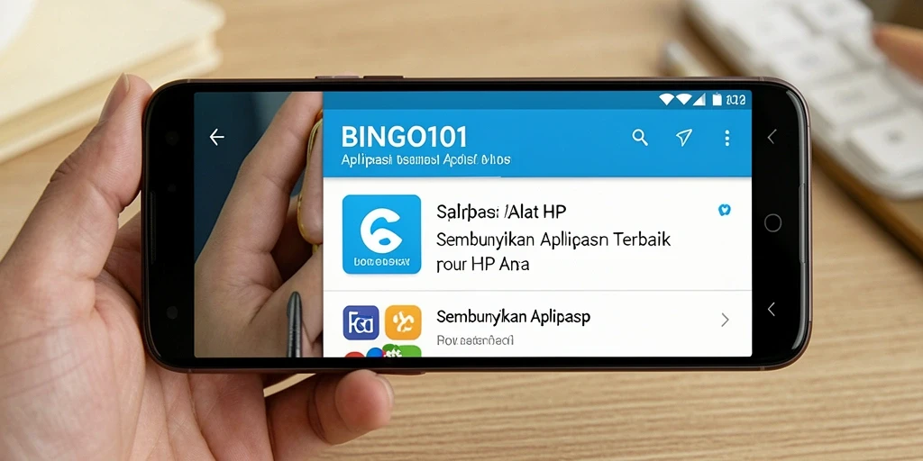Antarmuka BINGO101 yang mudah digunakan untuk menyembunyikan aplikasi.
