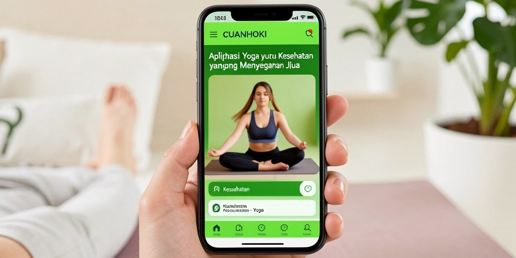 Antarmuka aplikasi CUANHOKI untuk praktik Yoga yang nyaman.