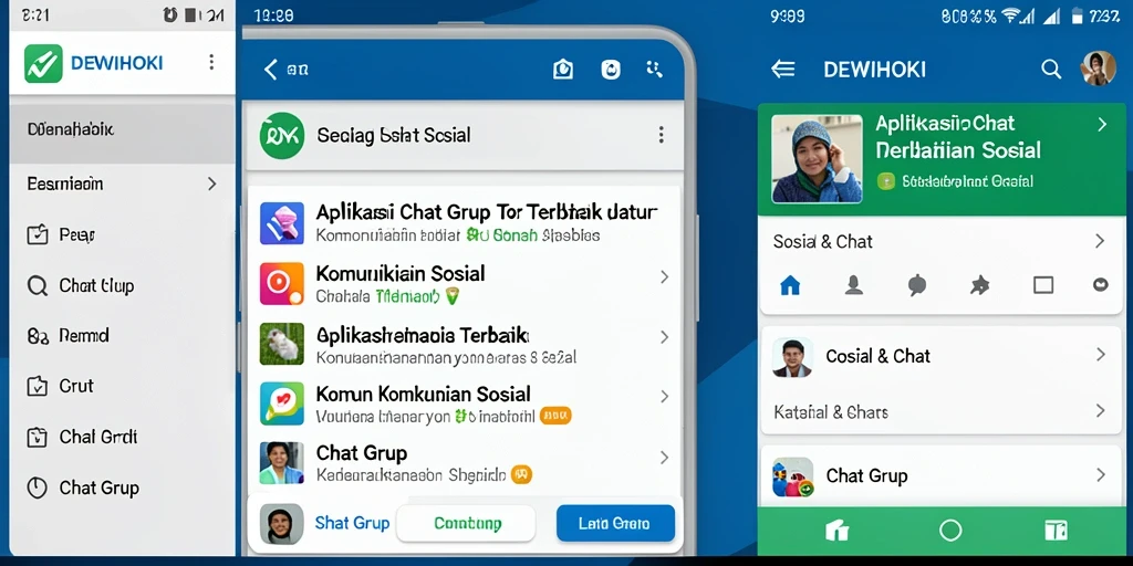 Antarmuka DEWIHOKI yang menarik dan fungsional untuk Chat Grup.