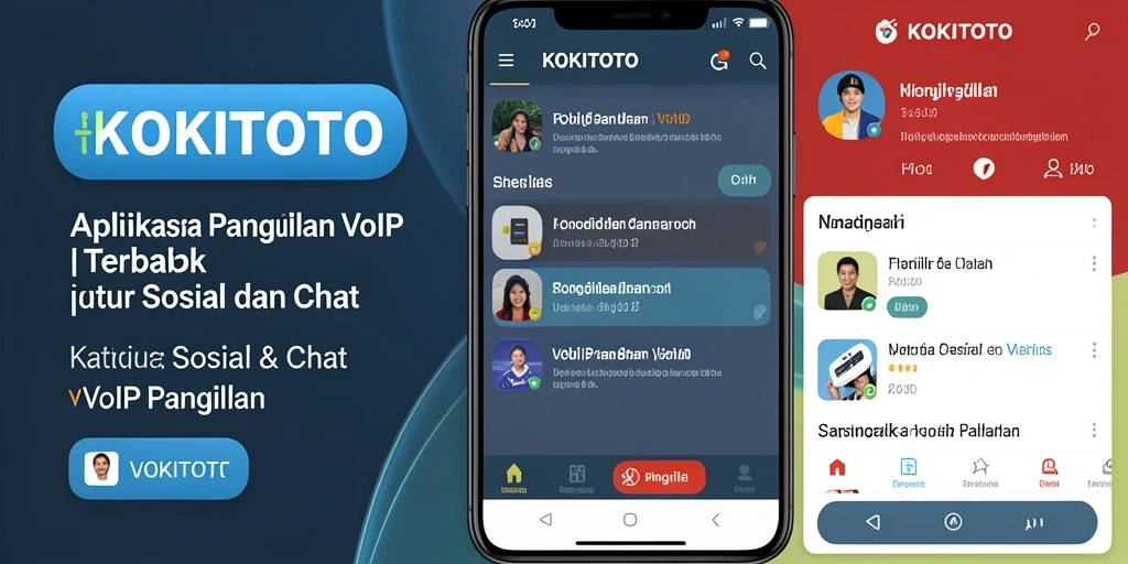 Antarmuka KOKITOTO yang menonjol pada fungsi VoIP Panggilan.