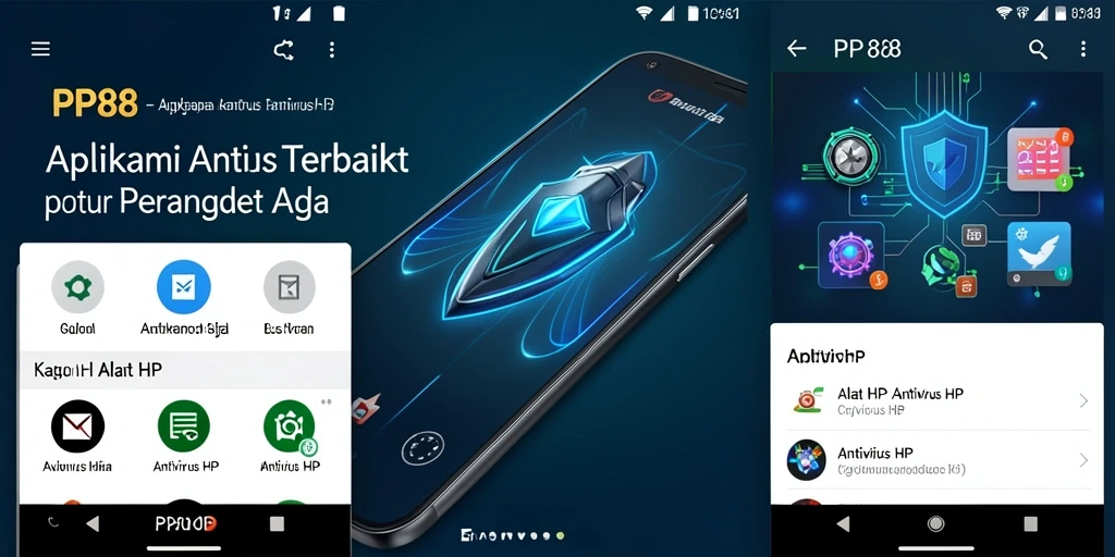 Tampilan antarmuka utama PP88 yang menunjukkan fitur keamanan canggih.