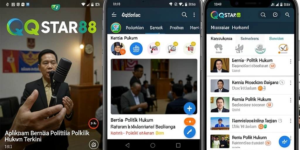 Antarmuka aplikasi QQSTAR88 untuk berita politik hukum.