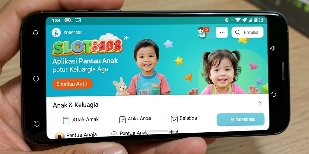 Tampilan antarmuka SLOT8808 untuk pemantauan anak.