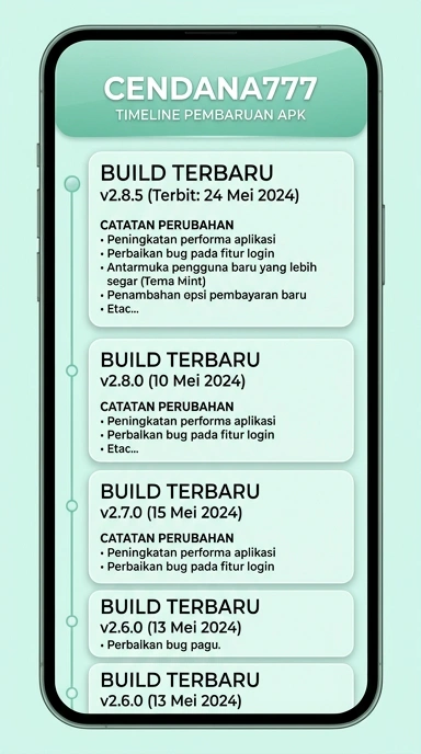 Riwayat Versi Aplikasi cendana777 untuk Android